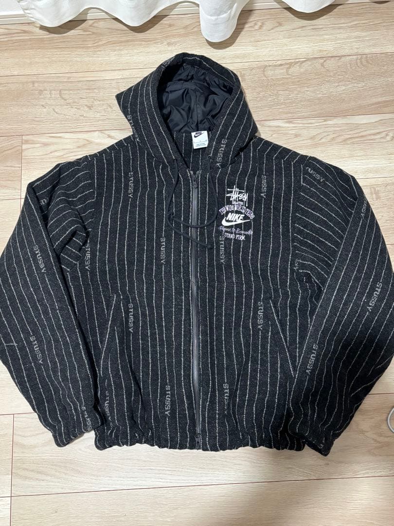 ジャケット・アウター Stussy x Nike Striped Wool Jacket