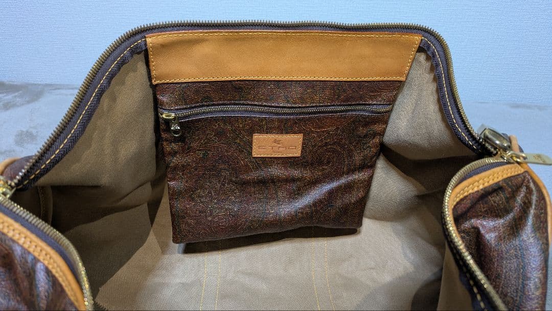 Etro エトロ ペイズリー柄 ボストンバッグ 旅行 大容量