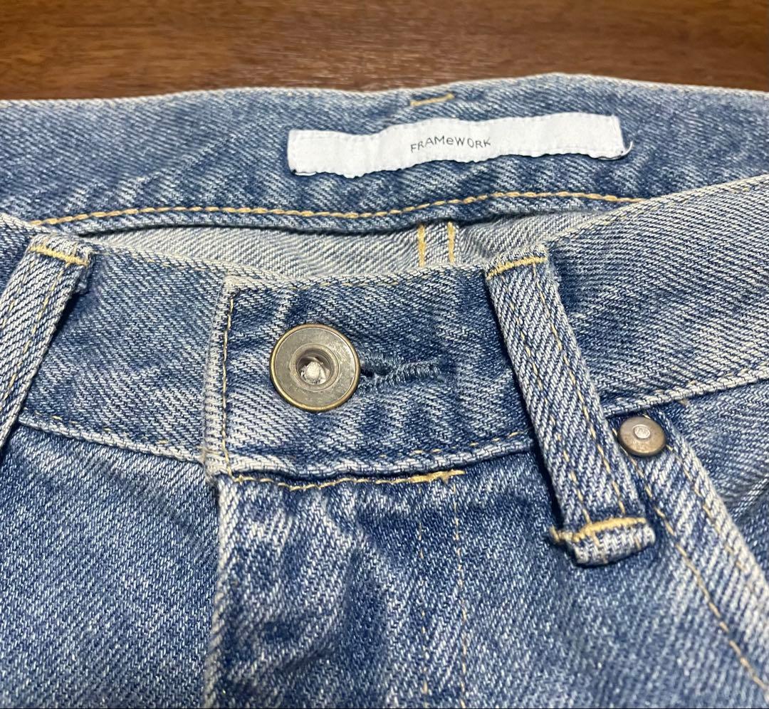 【美品】フレームワーク　ルーズストレートデニム 38