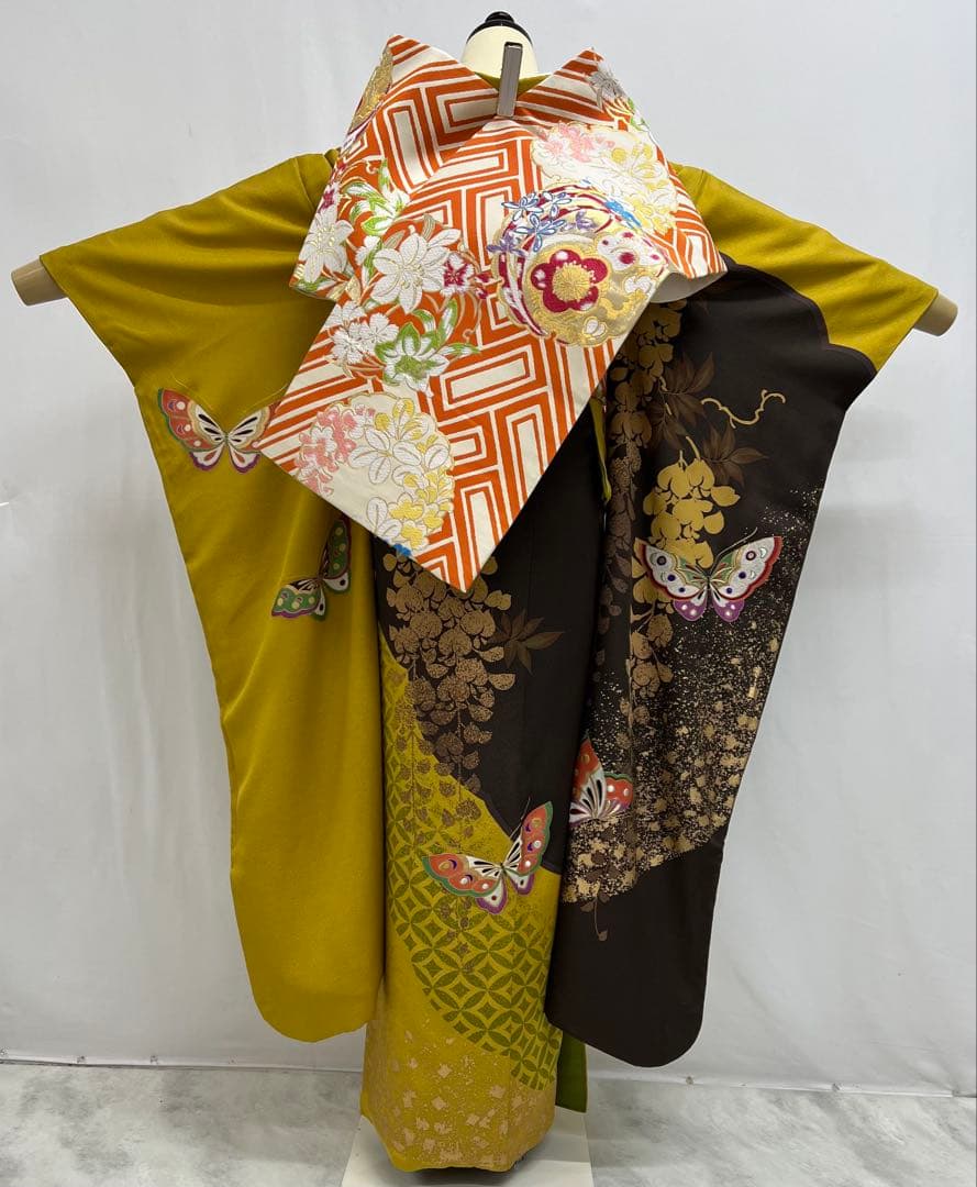 振り袖　フルセット　別誂長襦袢　金彩加工　刺繍入　落款　ガード加工　寛斎　713