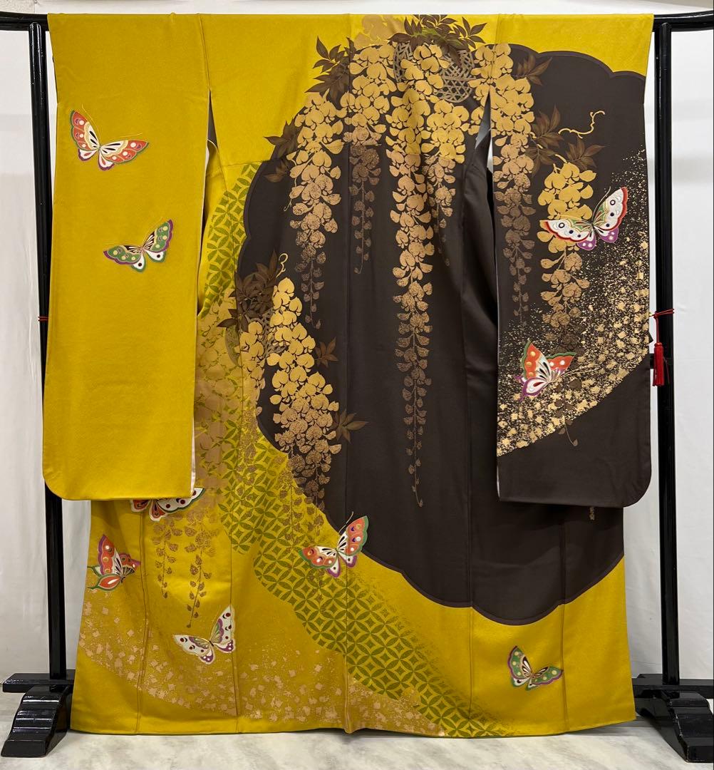 振り袖　フルセット　別誂長襦袢　金彩加工　刺繍入　落款　ガード加工　寛斎　713