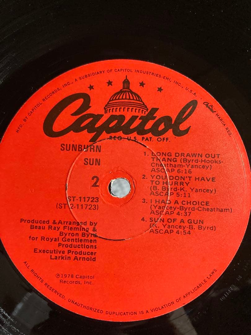 LPレコード SUN SUNBURN DANCE L.T.Sネタ収録