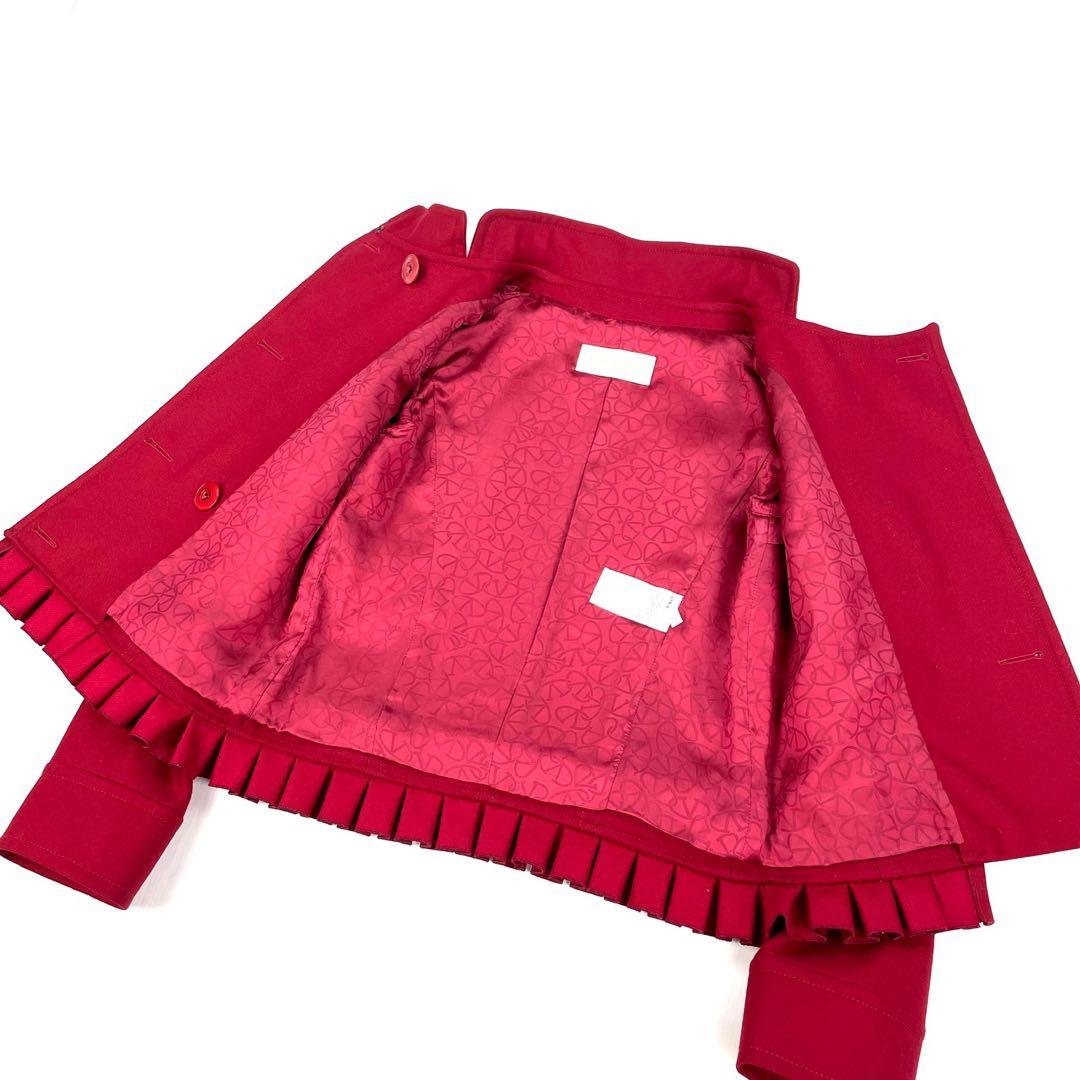 【定価50万超】 VALENTINO ウールジャケット　真紅　極上イタリア製