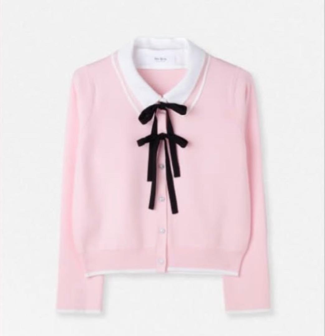 【店舗限定】Lilas Ribbon Knit Cardigan S