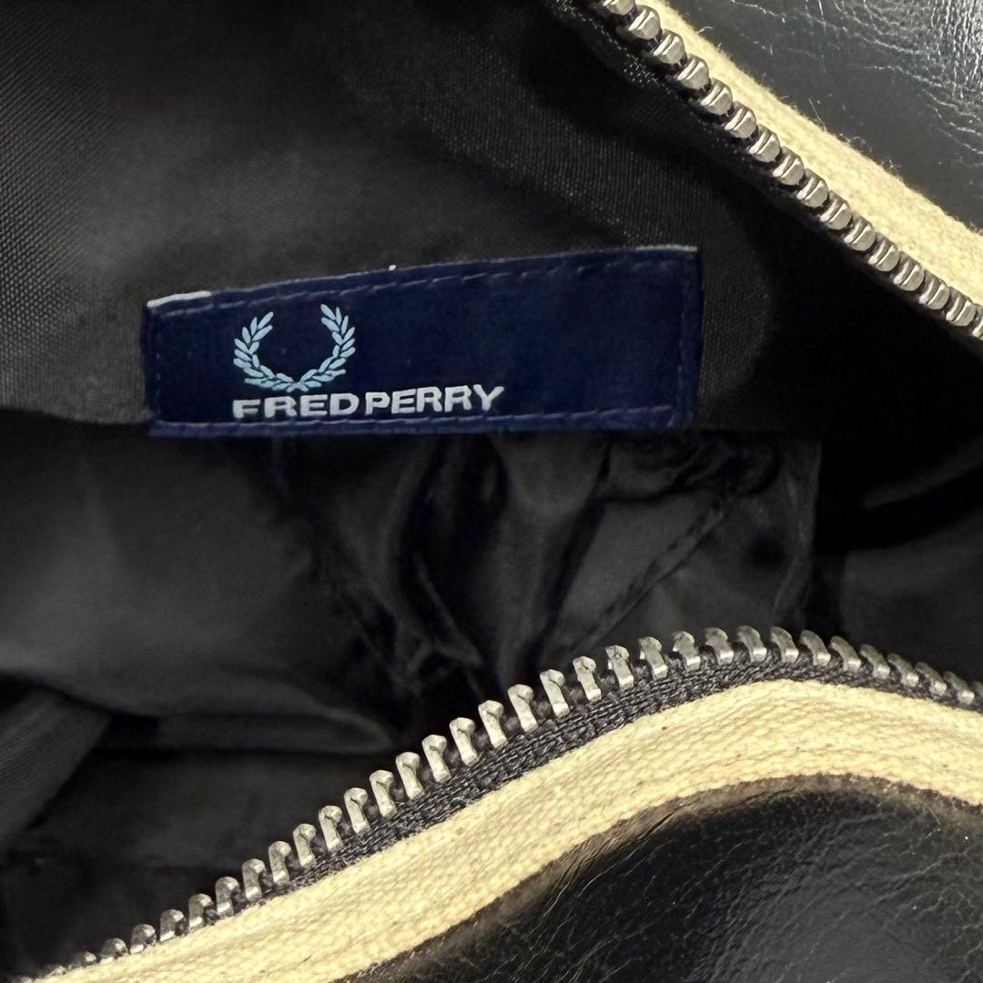 FRED PERRY ボストンバッグ スポーツバック PVC レザー 2way