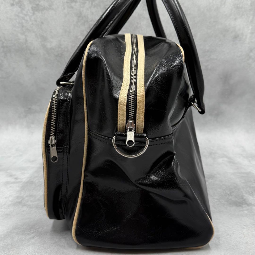 FRED PERRY ボストンバッグ スポーツバック PVC レザー 2way