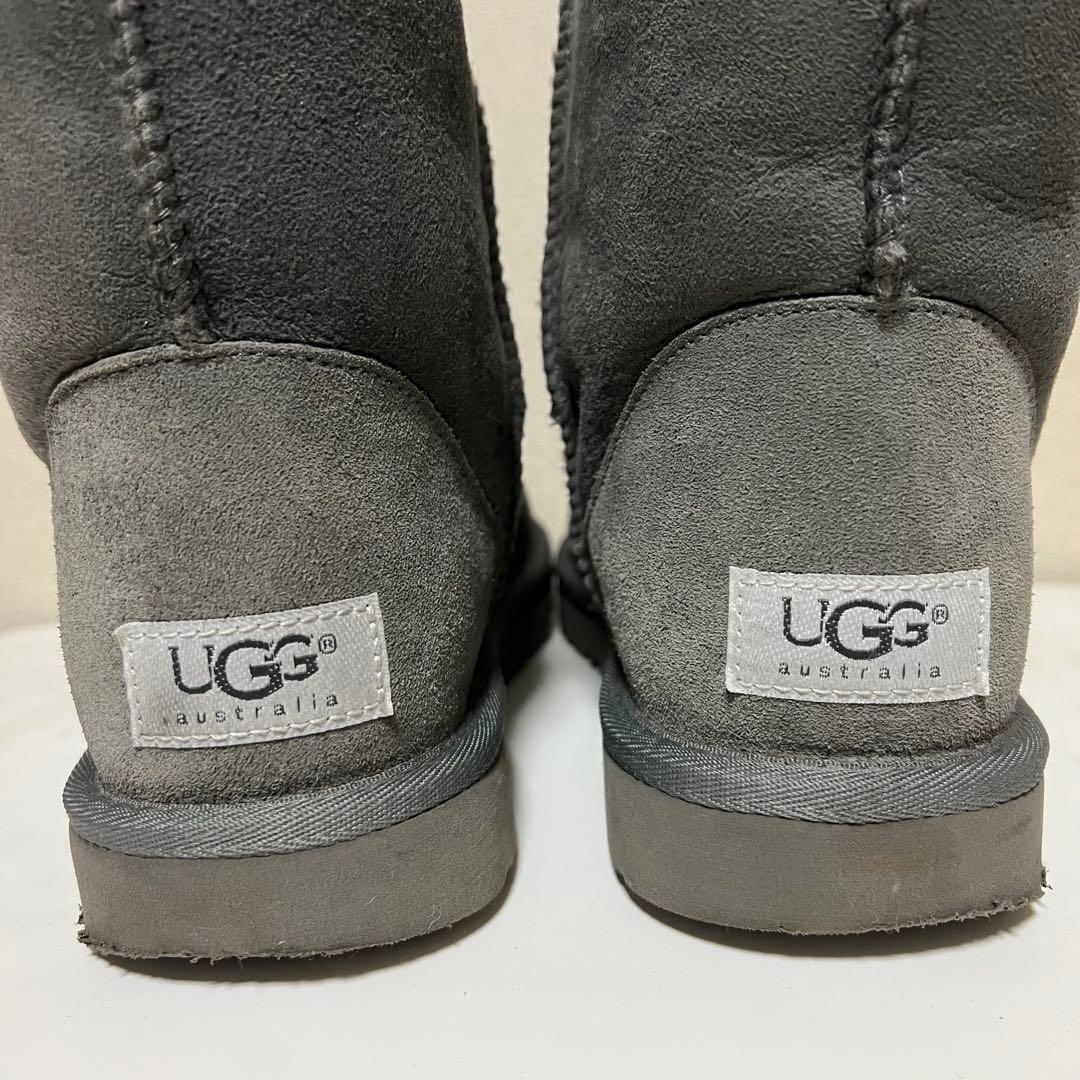 【美品】UGG アグ クラシックショート ムートンブーツ グレー 25cm