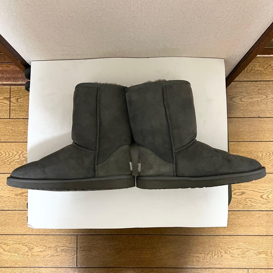 【美品】UGG アグ クラシックショート ムートンブーツ グレー 25cm