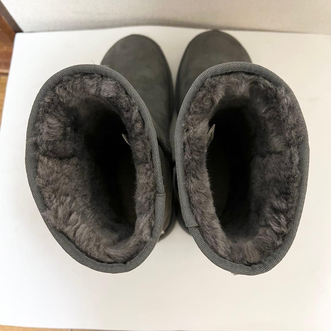 【美品】UGG アグ クラシックショート ムートンブーツ グレー 25cm