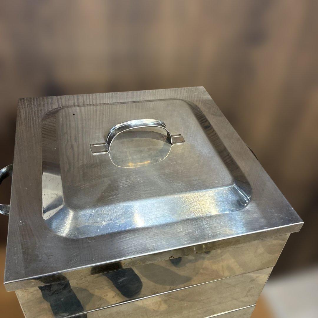 角蒸し器　ステンレス　蒸し器　4段　業務用　イベント　茶碗蒸し　プリン