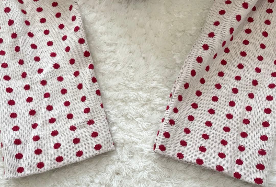 美品　Atsuko Matano ポルカドット　猫　ワンピース　ワコール　綿
