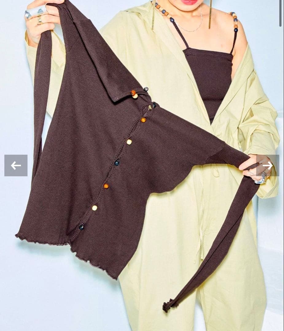 BASERANGE 【24SS美品】TAV ニットカーディガン