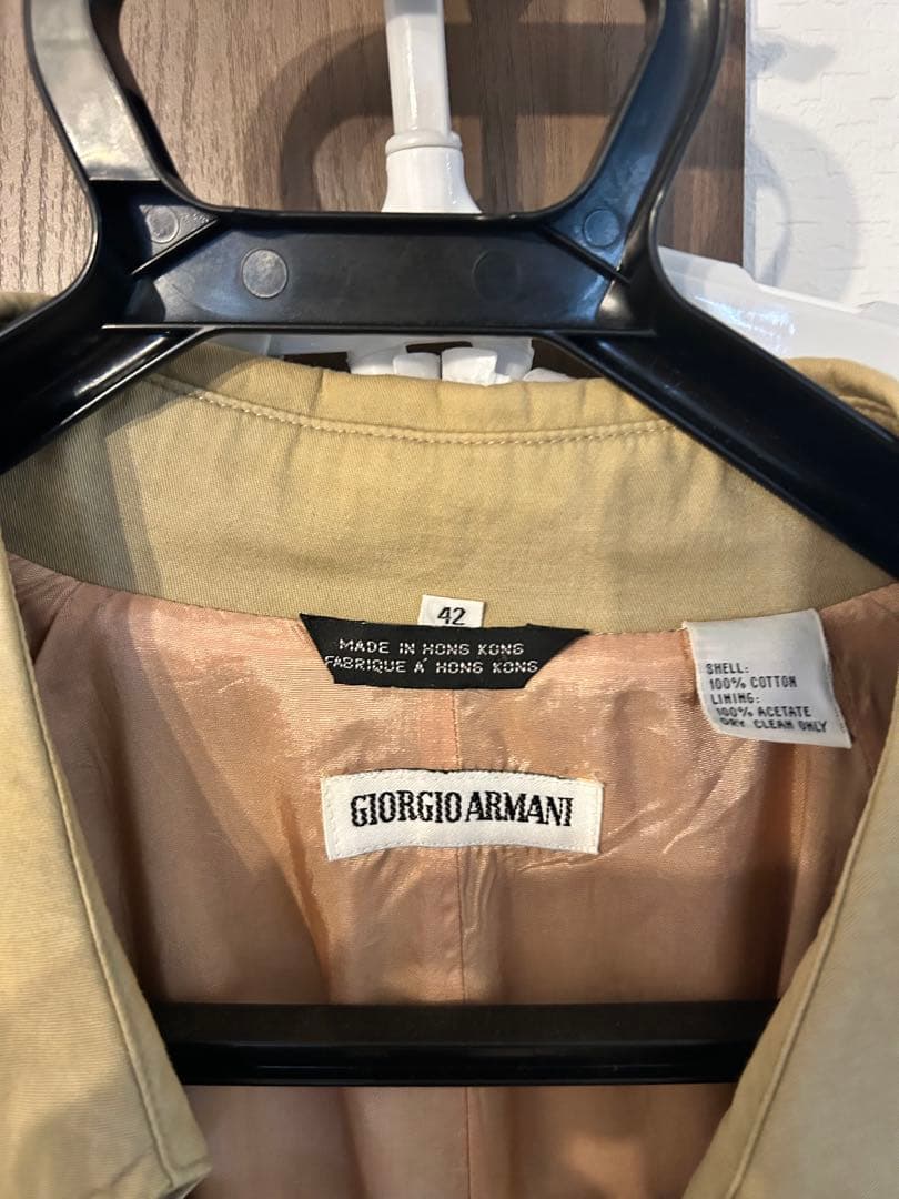 Giorgio Armani ベージュ トレンチコート 42