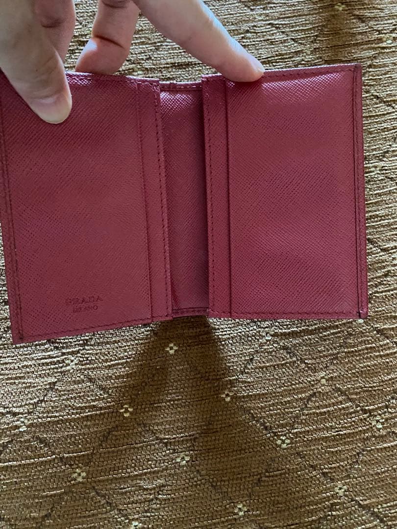 プラダ　名刺入れ　PRADA ピンク