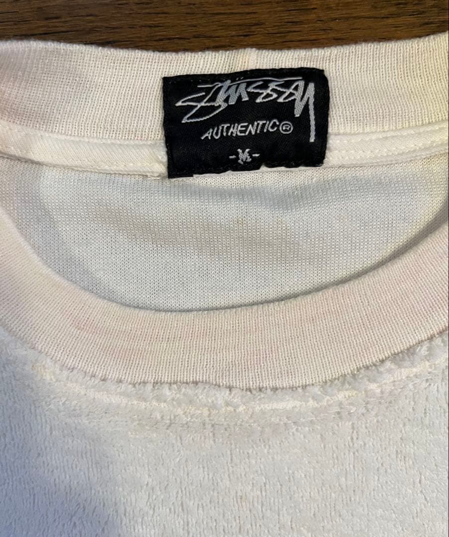 old stussy パイル地 Tシャツ　サイズM made in USA