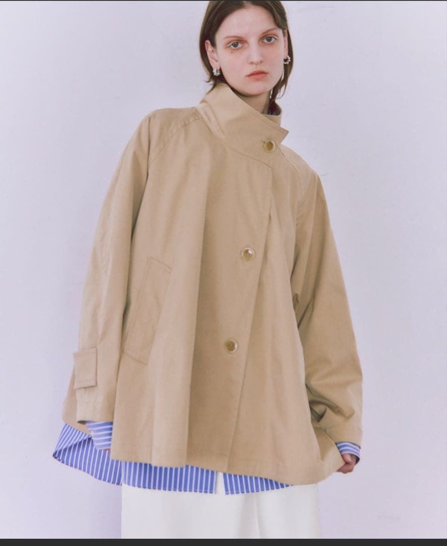 週末値下げ美品 ADAM ET ROPE' フレアミドルトレンチコート