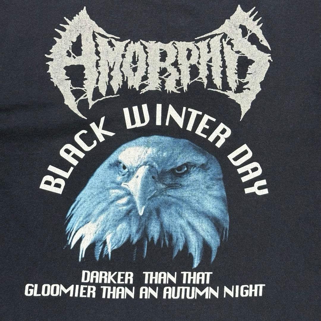 希少 90's Amorphis Black Winter Day Tシャツ