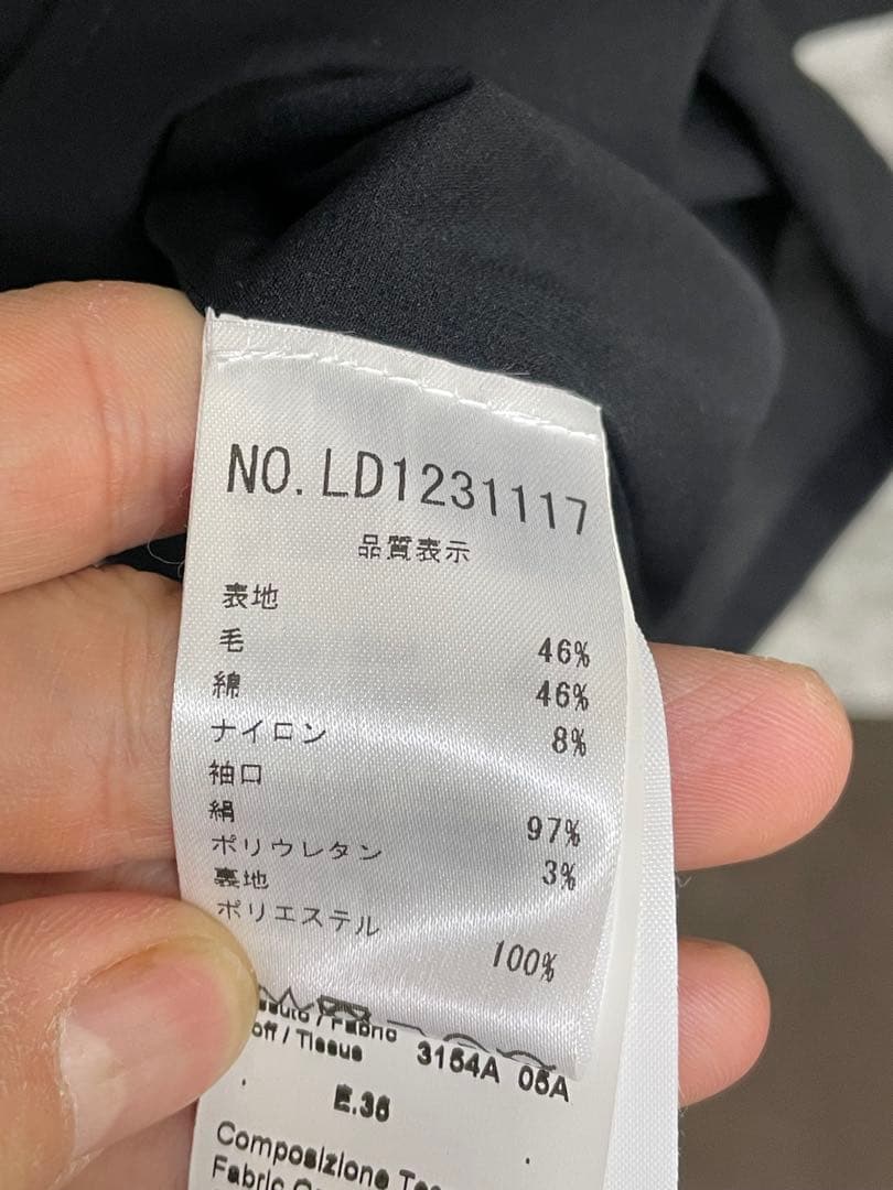 極美品　Peserico 黒 長袖　ワンピース　ドレス　ウール　イタリア製