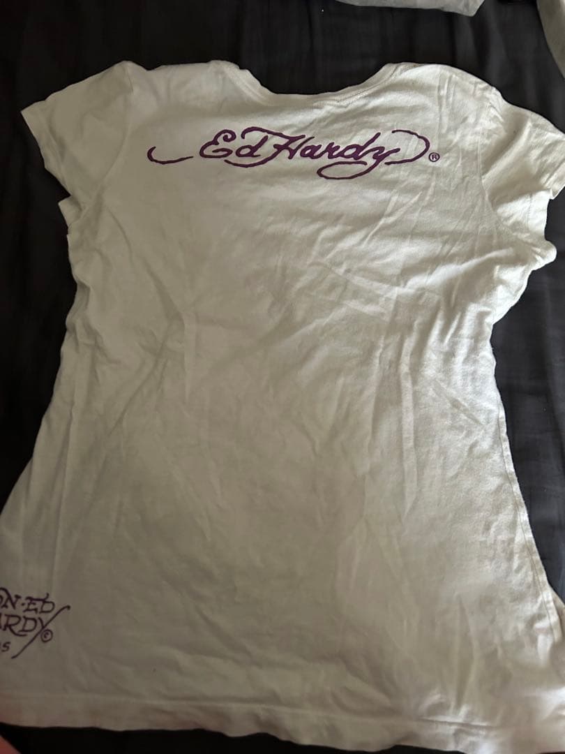 エドハーディ ed hardy スカル ラインストーン Tシャツ
