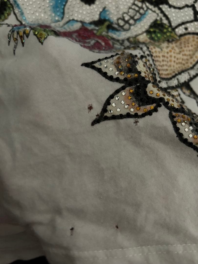 エドハーディ ed hardy スカル ラインストーン Tシャツ