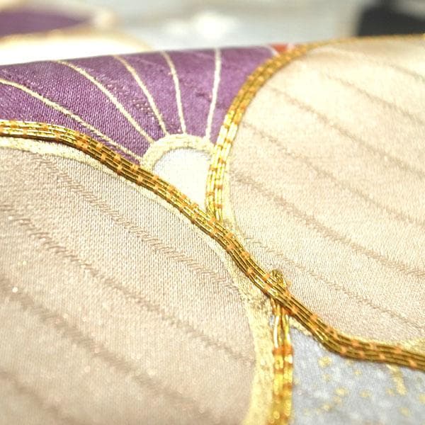 振袖 着物 袷 金駒刺繍 金彩加工 黒 梅 裄67 Ｍ～Ｌ 中古 sn1942