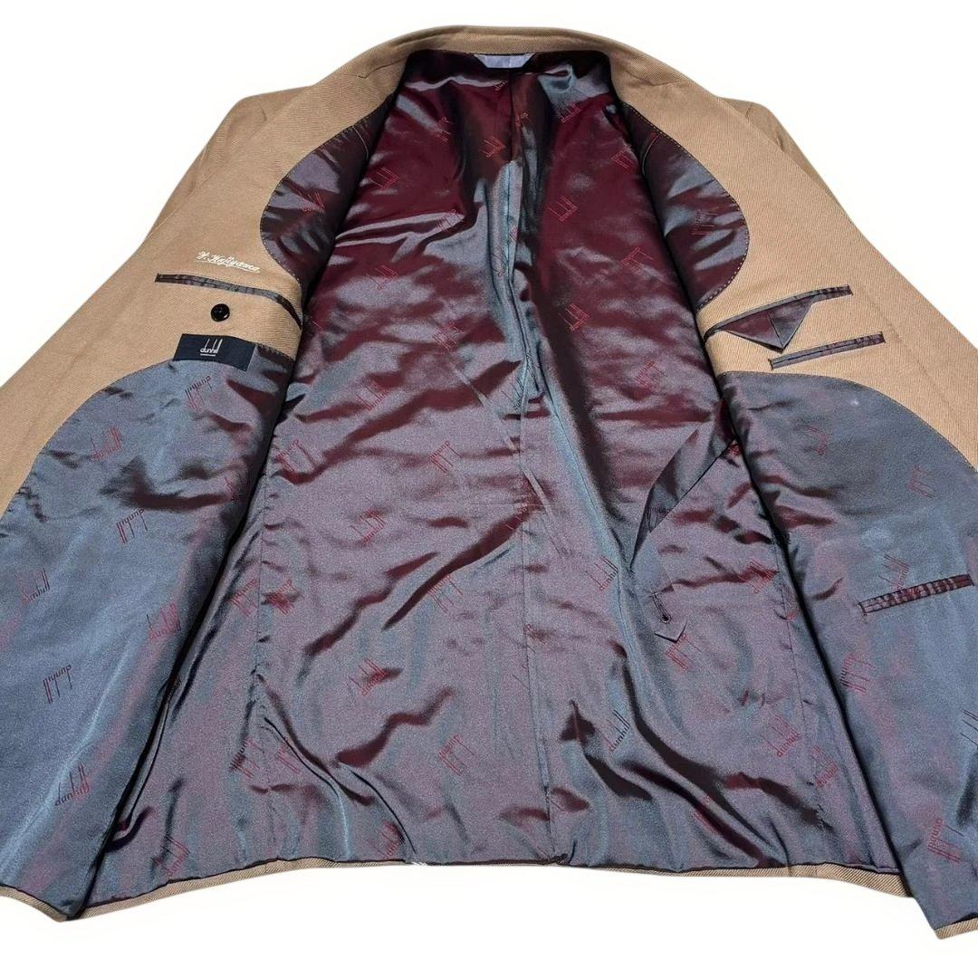 最高級 カシミヤ100%　ダンヒル　ダブルブレストジャケット　キャメル　XL