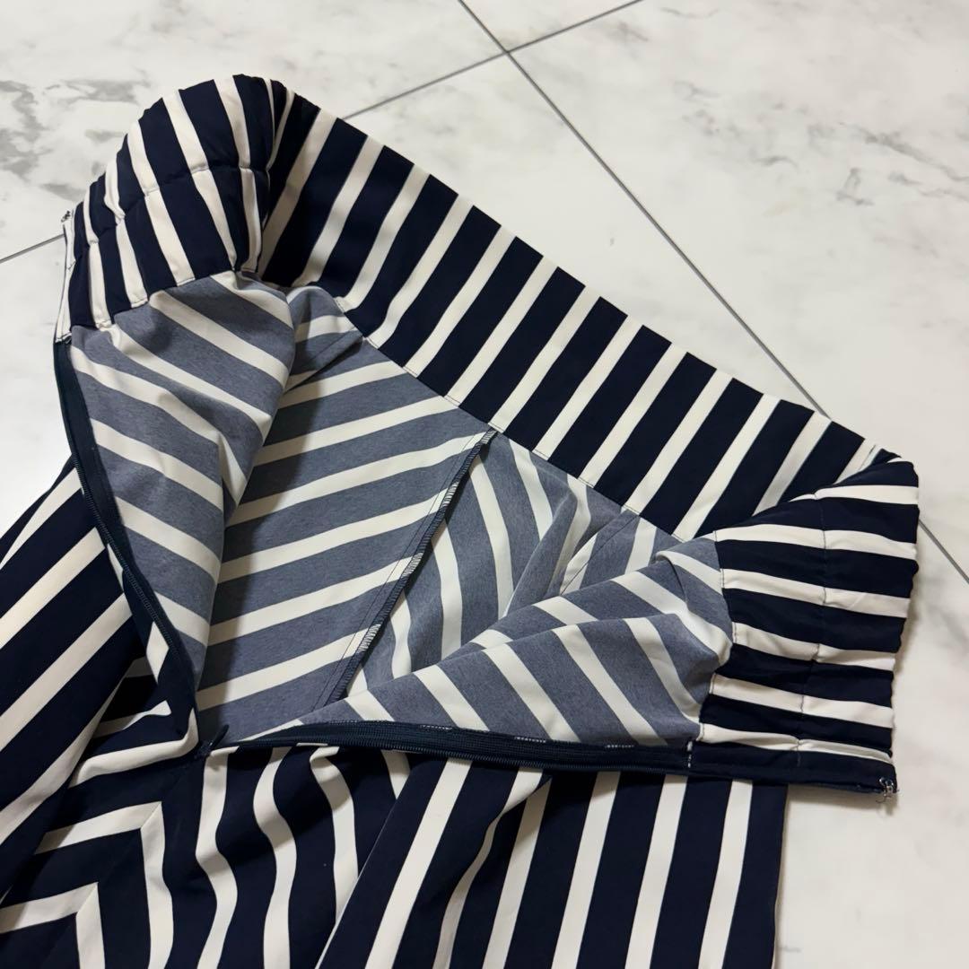 美品❣️JENNEジェンヌ シャープボーダーAラインスカート　L