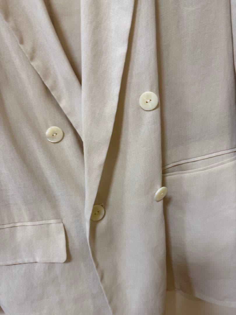 美品⭐︎24SS ラウンジドレス リネンライクシアージャケット アイボリー