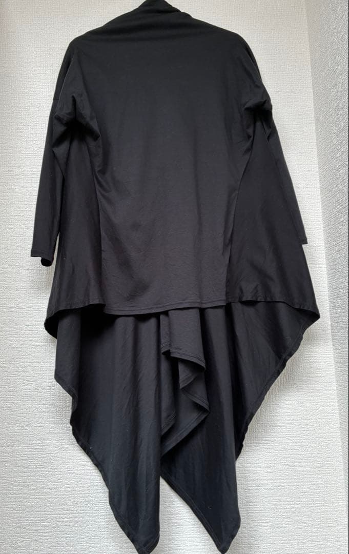 LIMI feuブラック カーディガン 長袖 アシンメトリー