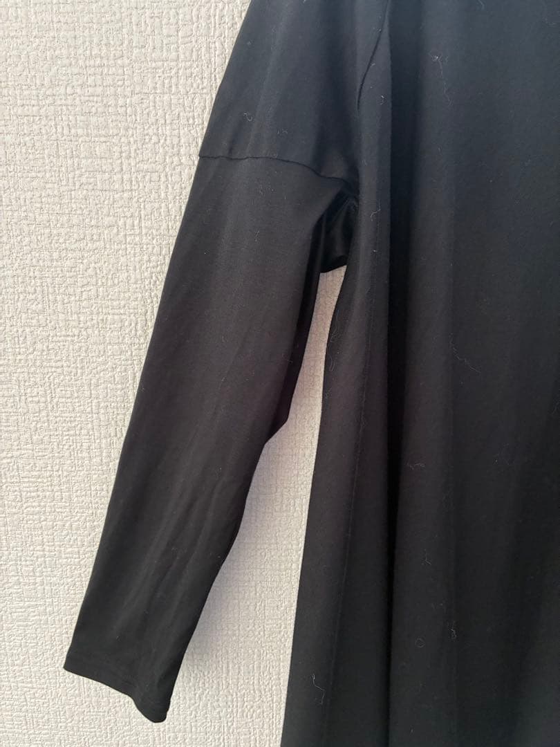 LIMI feuブラック カーディガン 長袖 アシンメトリー