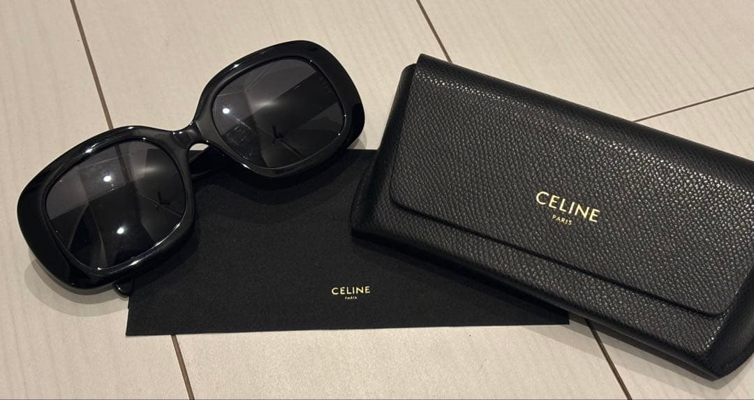 CELINE トリオンフ アセテート01 サングラス ブラック