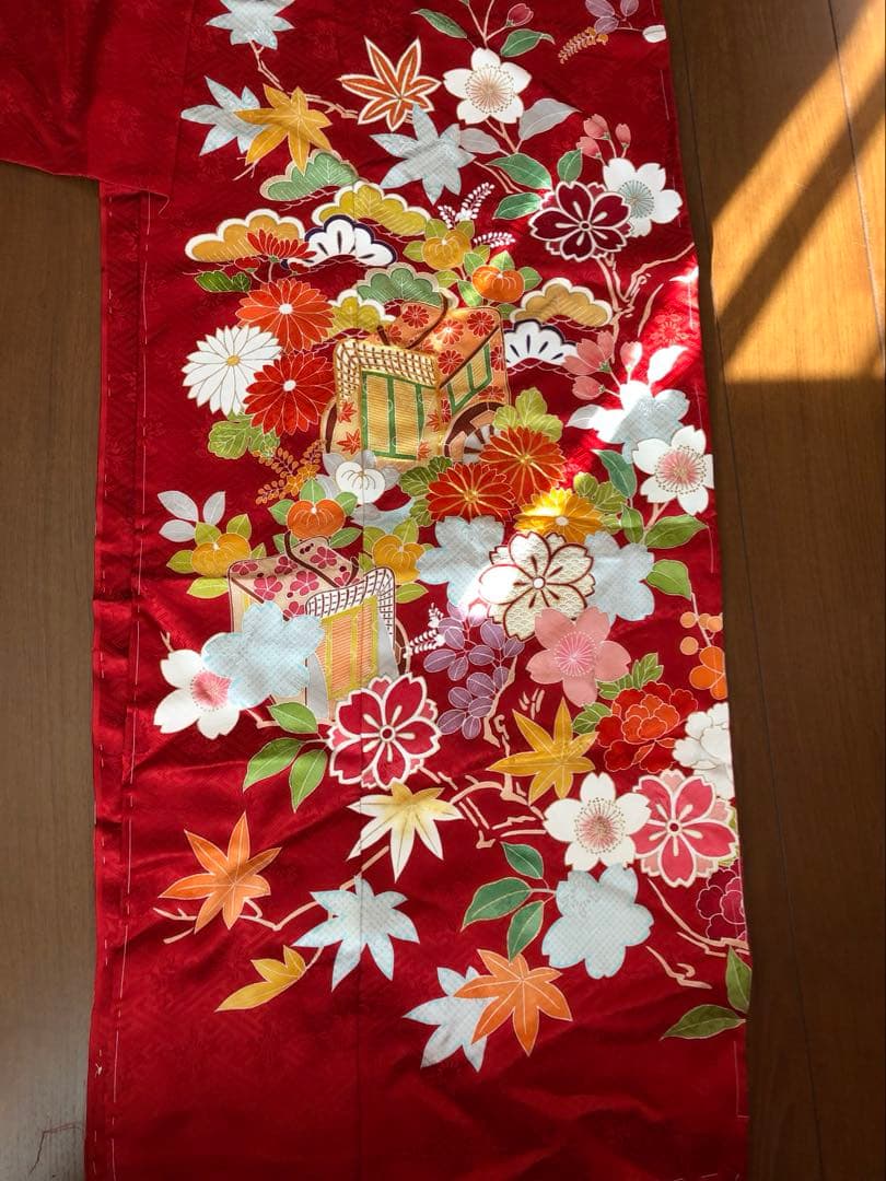 ちい様 千總　正絹振袖　未仕立て仮絵羽