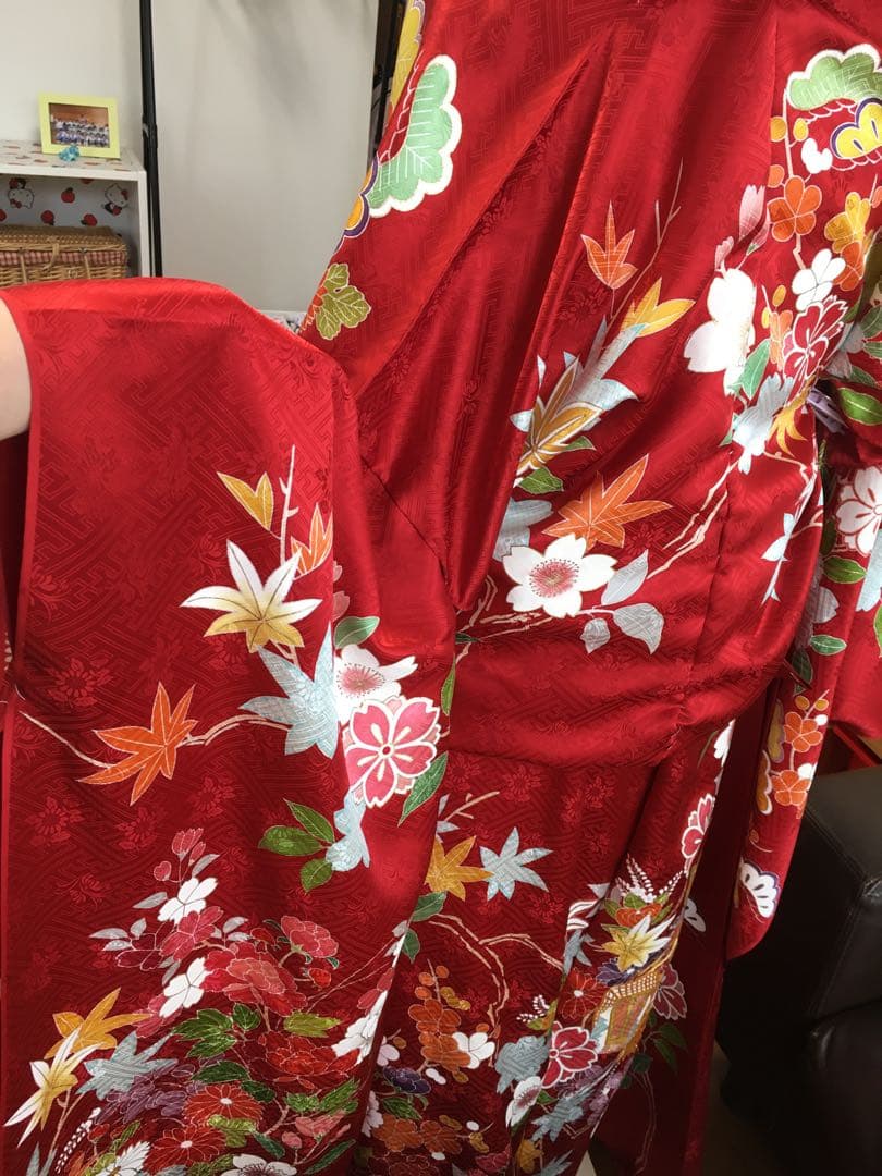 ちい様 千總　正絹振袖　未仕立て仮絵羽