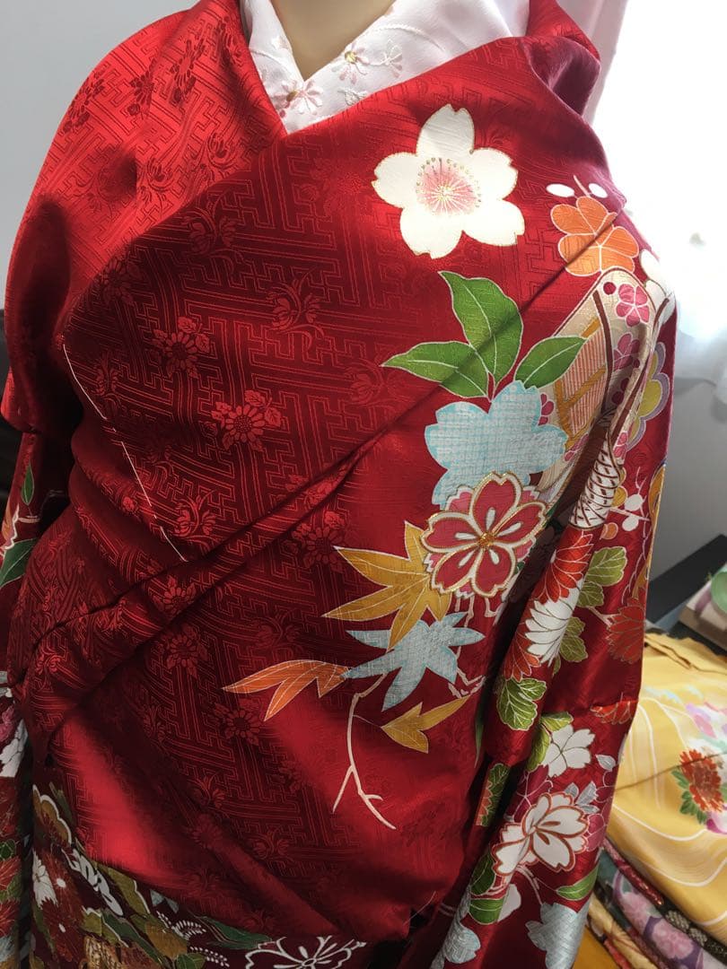 ちい様 千總　正絹振袖　未仕立て仮絵羽