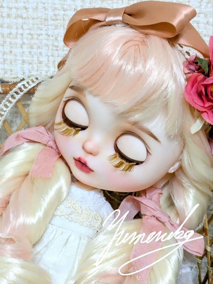 カスタムアイシードール ❀ストロベリーケーキさん ❀ドレスカチューシャ付