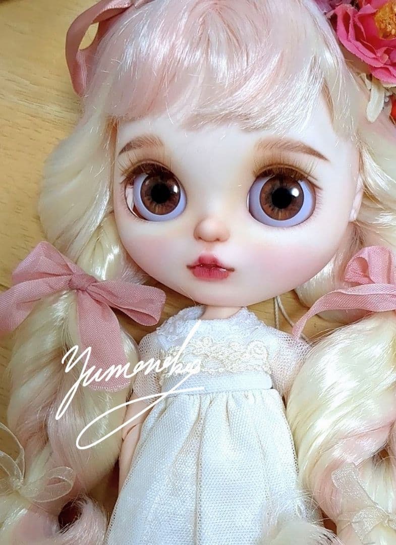 カスタムアイシードール ❀ストロベリーケーキさん ❀ドレスカチューシャ付