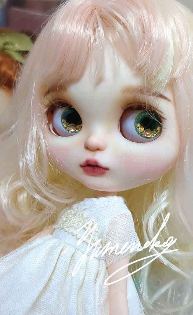 カスタムアイシードール ❀ストロベリーケーキさん ❀ドレスカチューシャ付