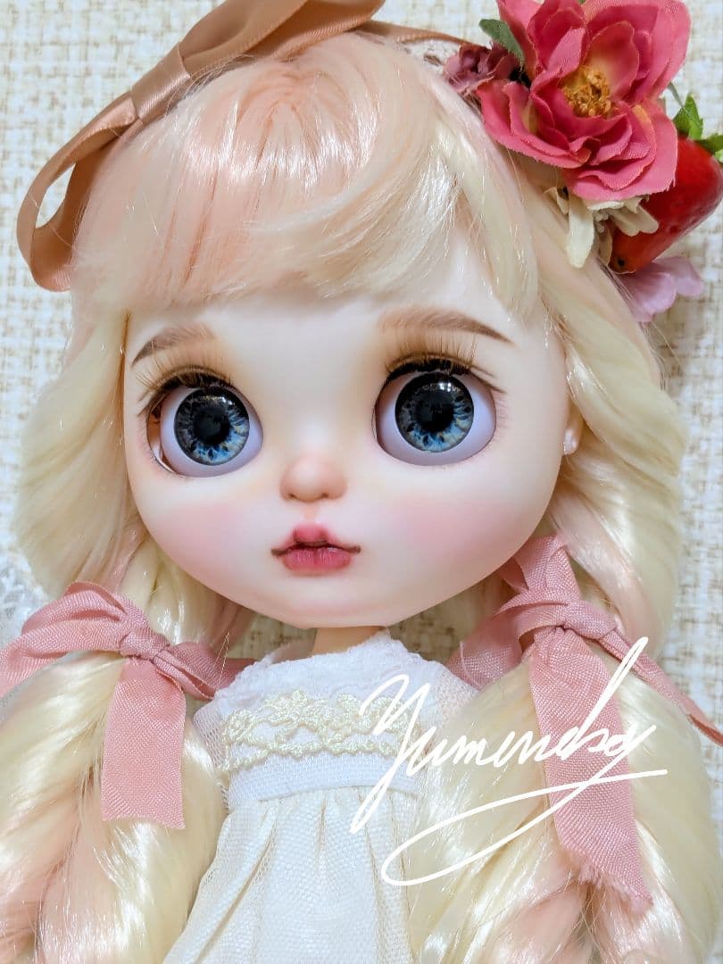 カスタムアイシードール ❀ストロベリーケーキさん ❀ドレスカチューシャ付