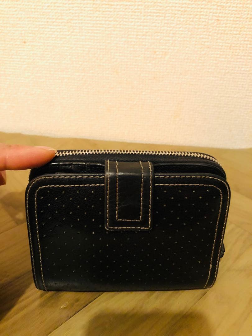 PRADA ドット柄 ブラック 二つ折り財布
