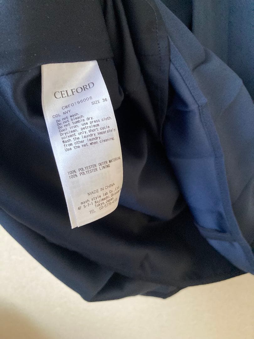 CELFORDネイビーワンピース36（クリーニング済）