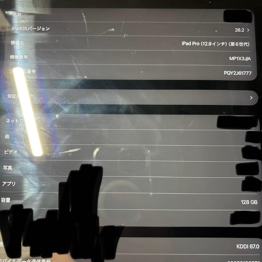 iPad Pro (12.9インチ) 第6世代 128GB スペースグレー
