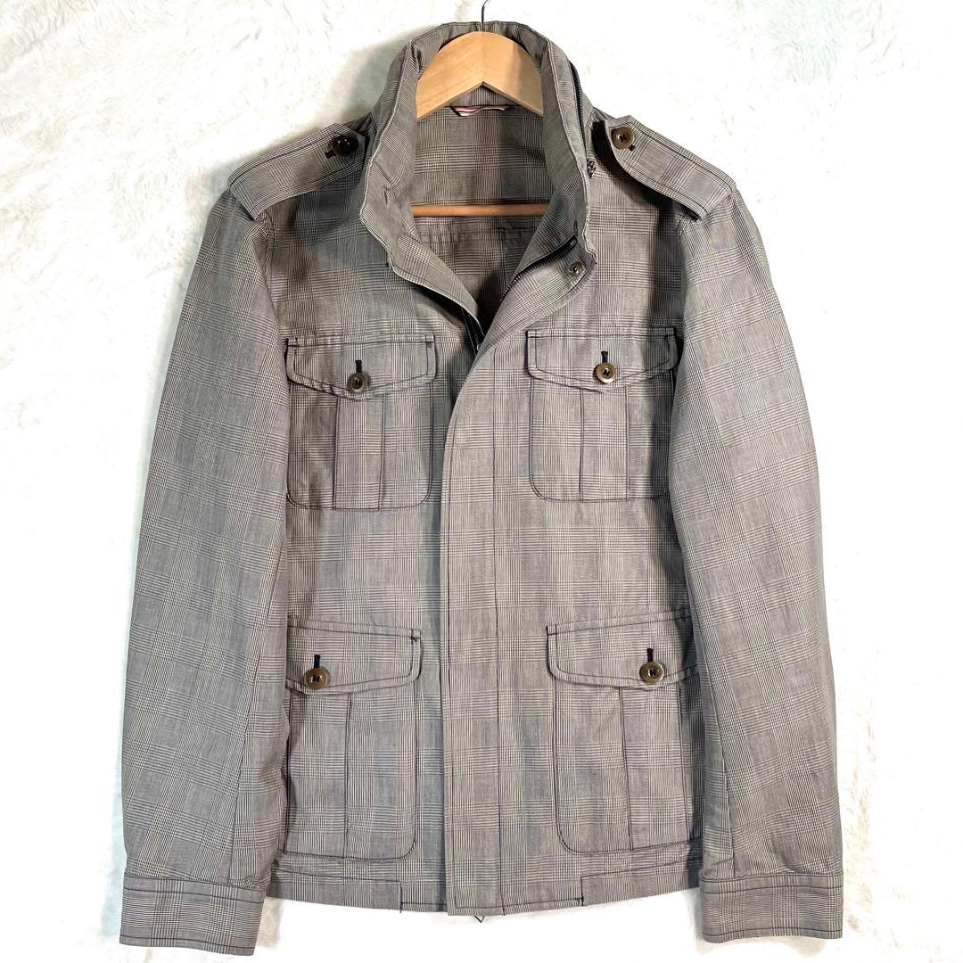 【極美品】Paul Smith グレンチェック ミリタリーブルゾン メンズ L