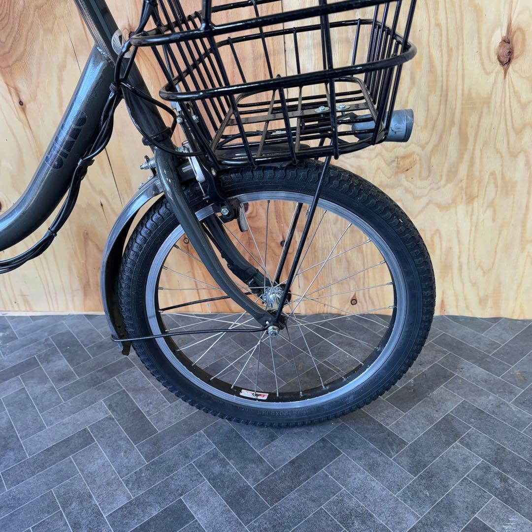 電動アシスト自転車 ブラック 前カゴ付き　バッテリー12.3ah