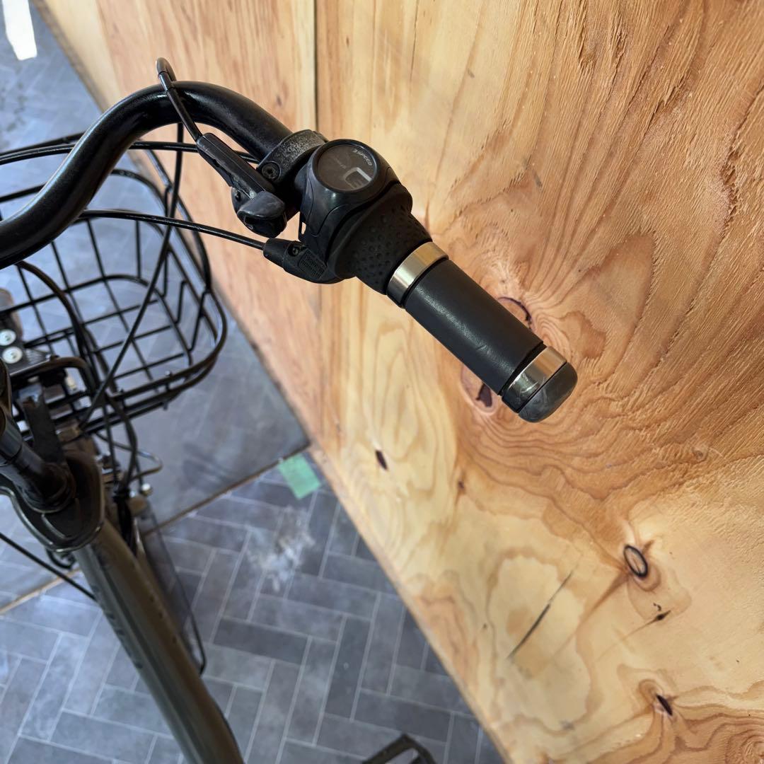 電動アシスト自転車 ブラック 前カゴ付き　バッテリー12.3ah