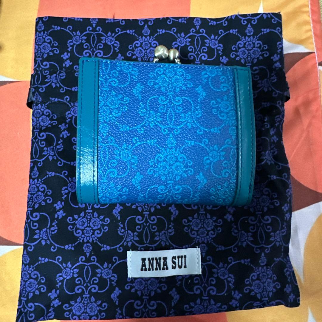 ANNA SUI 二つ折り財布 青