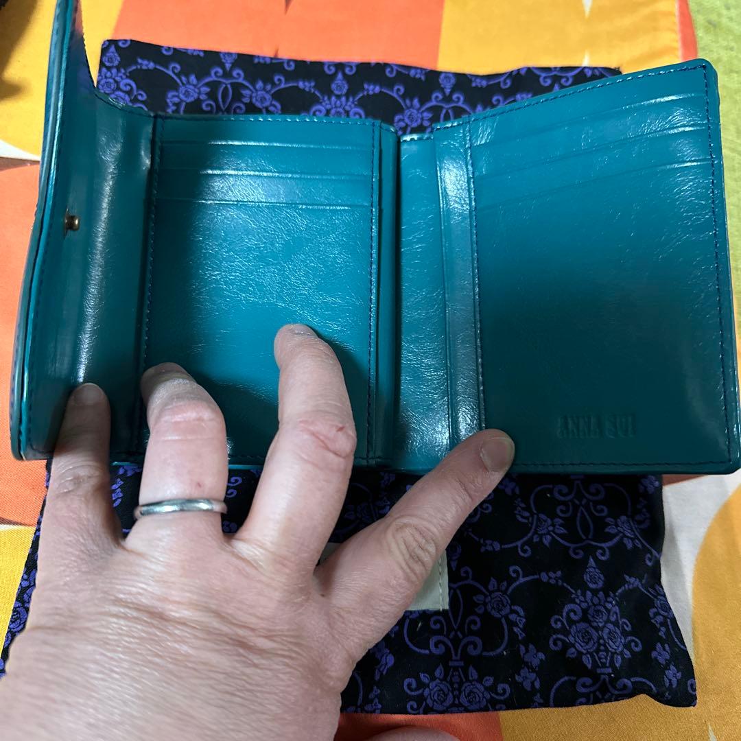 ANNA SUI 二つ折り財布 青