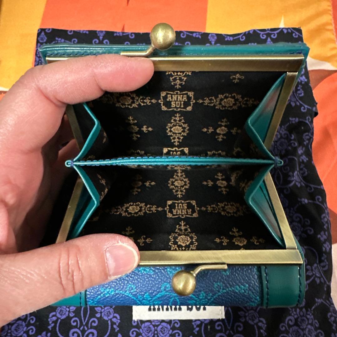ANNA SUI 二つ折り財布 青