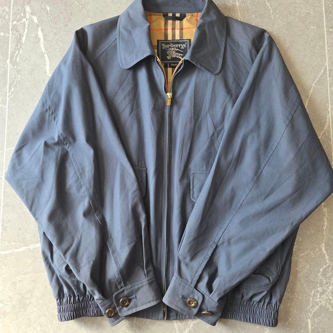 日本製 90s Burberrys 綿 スイングトップ 裏ノバチェック S