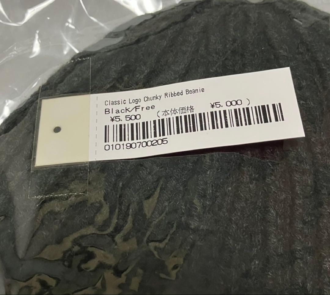帽子 supreme Classic LogoChunkyRibbedBeanie