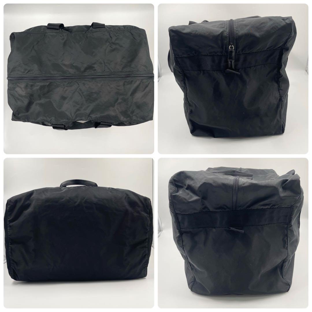 【✨美品✨】プラダ ボストンバッグ 三角ロゴ ナイロン ブラック
